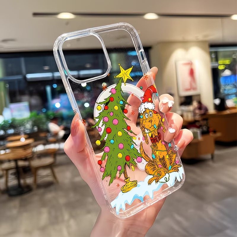 Apple Iphone 15 Pro Max - Puppy themed Christmas party Clear Phone