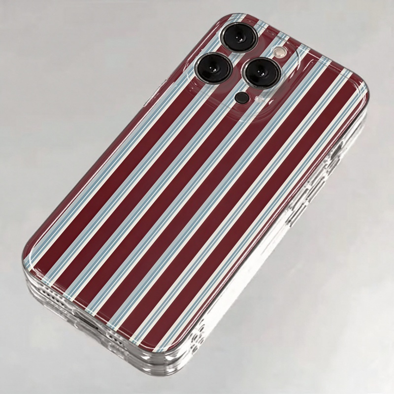 Burgundy Blue Striped Pattern  - огляд і ціна Apple Iphone 15 Pro Max