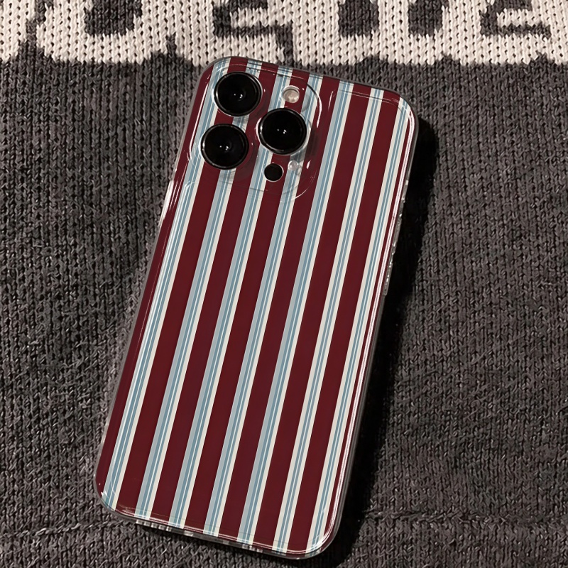 Burgundy Blue Striped Pattern  - огляд і ціна Apple Iphone 15 Pro Max